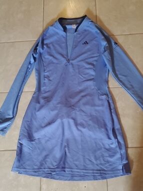 adidas Women’s Long Sleeve Sport Dress in Sky Blue